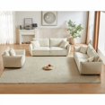 thumbnail image 3 of High Quality 3-Seater Sofa with Linen Fabric & Wooden Frame | Modern Living Room, 3 of 8