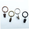 thumbnail image 4 of Hytrove Curtain Rod Hooks for Drapes 60Pack Golden Iron Clips with Round Rim Easy Installation, 4 of 7