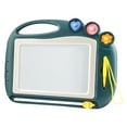 thumbnail image 2 of Double-Sided Drawing Board for Kids with Sliding Eraser, Durable BPA-Free Plastic and Colorful Sections, Learning Tool for Toddlers‘ Creativity and Easy Clean-Up (Green), 2 of 8
