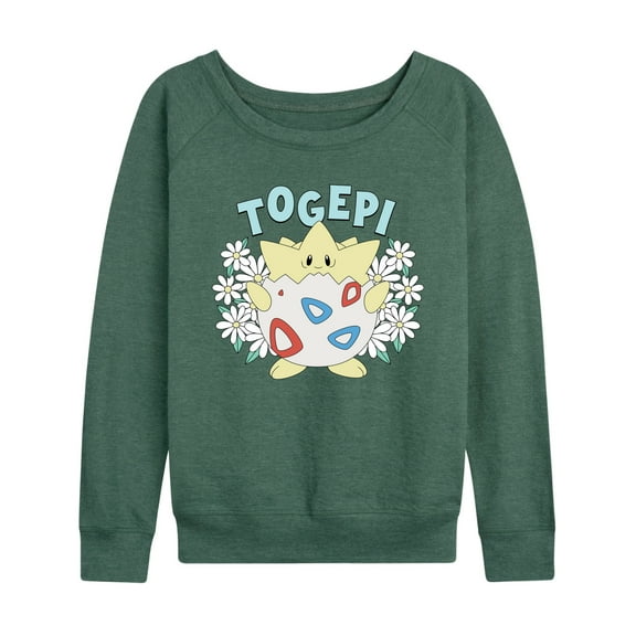 Pokémon - Floral Togepi - Women's French Terry Long Sleeve Pullover