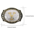 thumbnail image 4 of Western Belt Buckle Initial Letters ABCDMRJ to Z Cowboy Rodeo Small Gold Belt Buckles for Men Women, 4 of 7