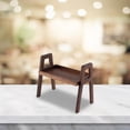 thumbnail image 2 of Esquirla Wood 1:12 Dollhouse Furniture Mini Rack Model Dining Room Decoration Life Scene Black Walnut, 2 of 7