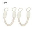 thumbnail image 1 of 2 Pieces Cotton Door Pull Replacement Tear-resistant Solid Color Baby Flexible Pet Teething Baby Safety Rope Handle Accessories White, 1 of 8