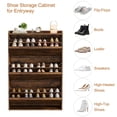 thumbnail image 6 of Shoe Storage Cabinet with Flip Drawers, Wood Hidden Shoe Storage with Adjustable Shelf, Freestanding Narrow Slim Shoe Organizer for Front Door Entrance, Living Room, Hallway, Bedroom, 6 of 7