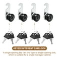 thumbnail image 4 of Candado de Cajón Uxcell con Llaves 4 Pcs 5/8" (16mm) Cilindro de Seguridad de Aleación de Zinc con Llave Diferente para Puerta de Armario Negro, 4 of 6