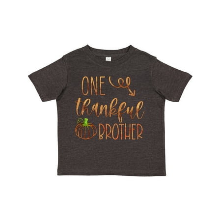 

Inktastic One Thankful Brother Thanksgiving Design with Pumpkin Gift Toddler Boy Girl T-Shirt