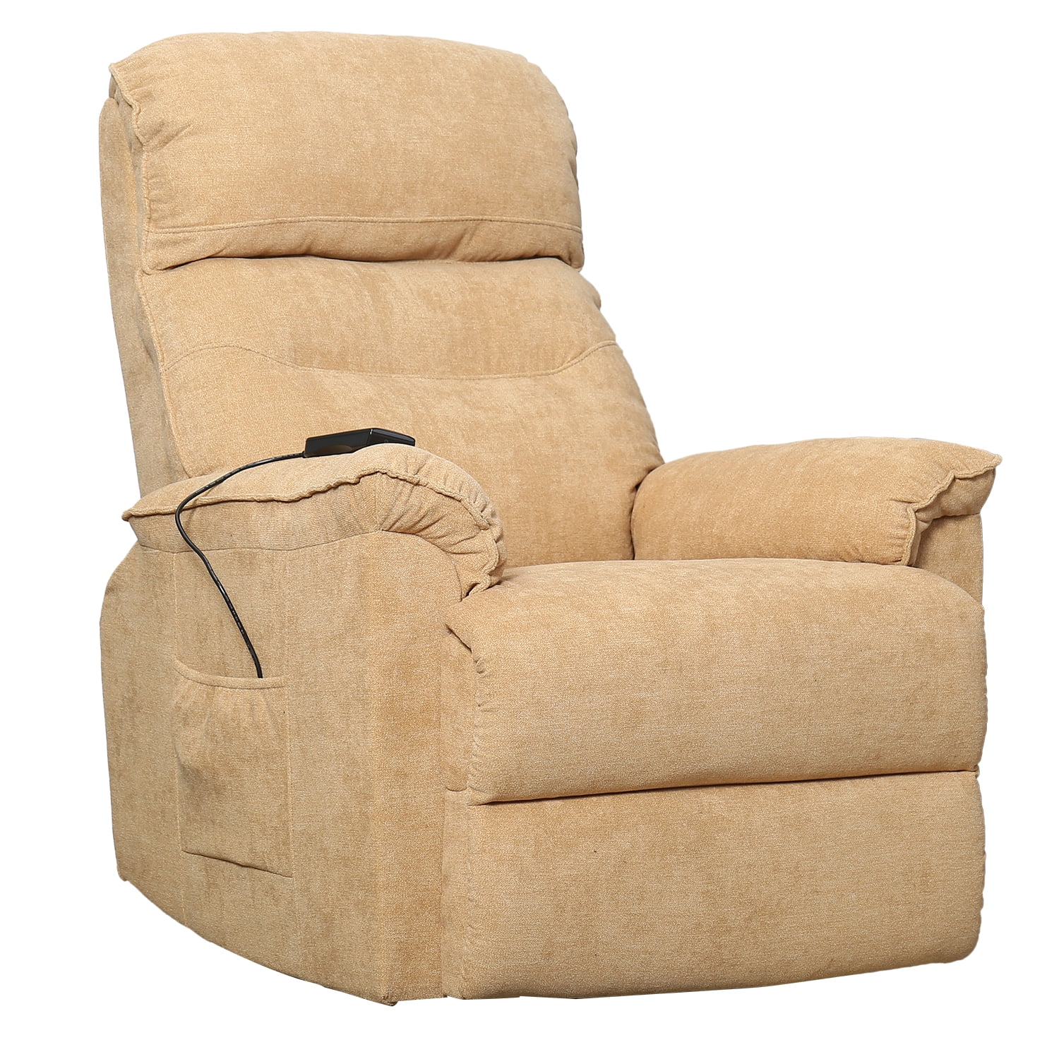 Kepooman Soft Fabric Upholstery Power Lift Chair with Remote for Living Room, Yellow. Kepooman Soft Fabric Upholstery Power Lift Chair with Remote for Living Room, Yellow.