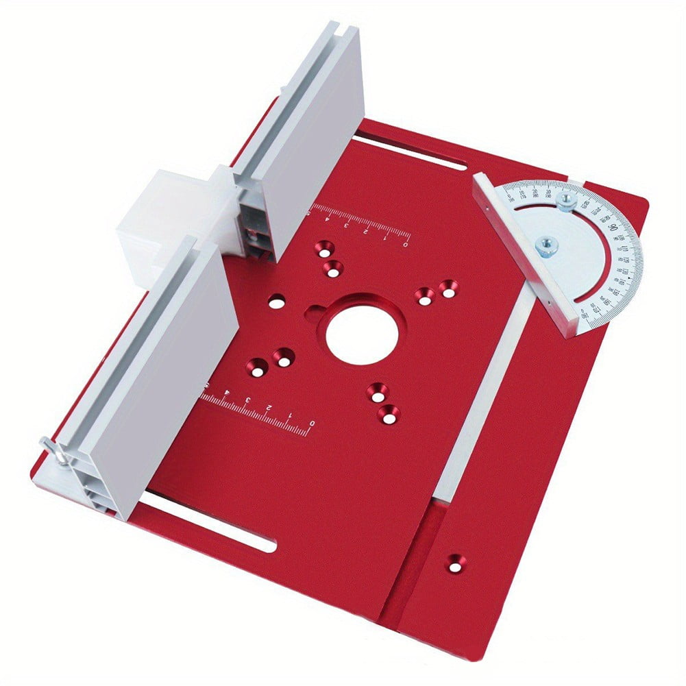 Aluminium Router Table Woodworking Trimmer Electric Wood Milling Flip Plate Red Fangkenuo