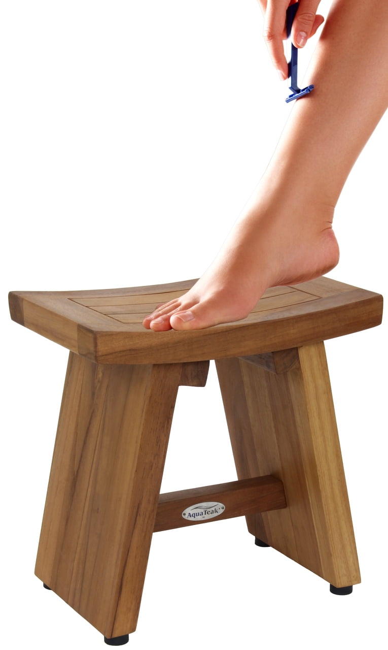 13" Asia® Teak Shower Foot Stool