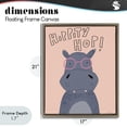 thumbnail image 4 of Stupell Industries Eclectic Hippity Hop Hippo Brown Floating Frame Canvas Art, 17 x 21, by Rachel Nieman, 4 of 8