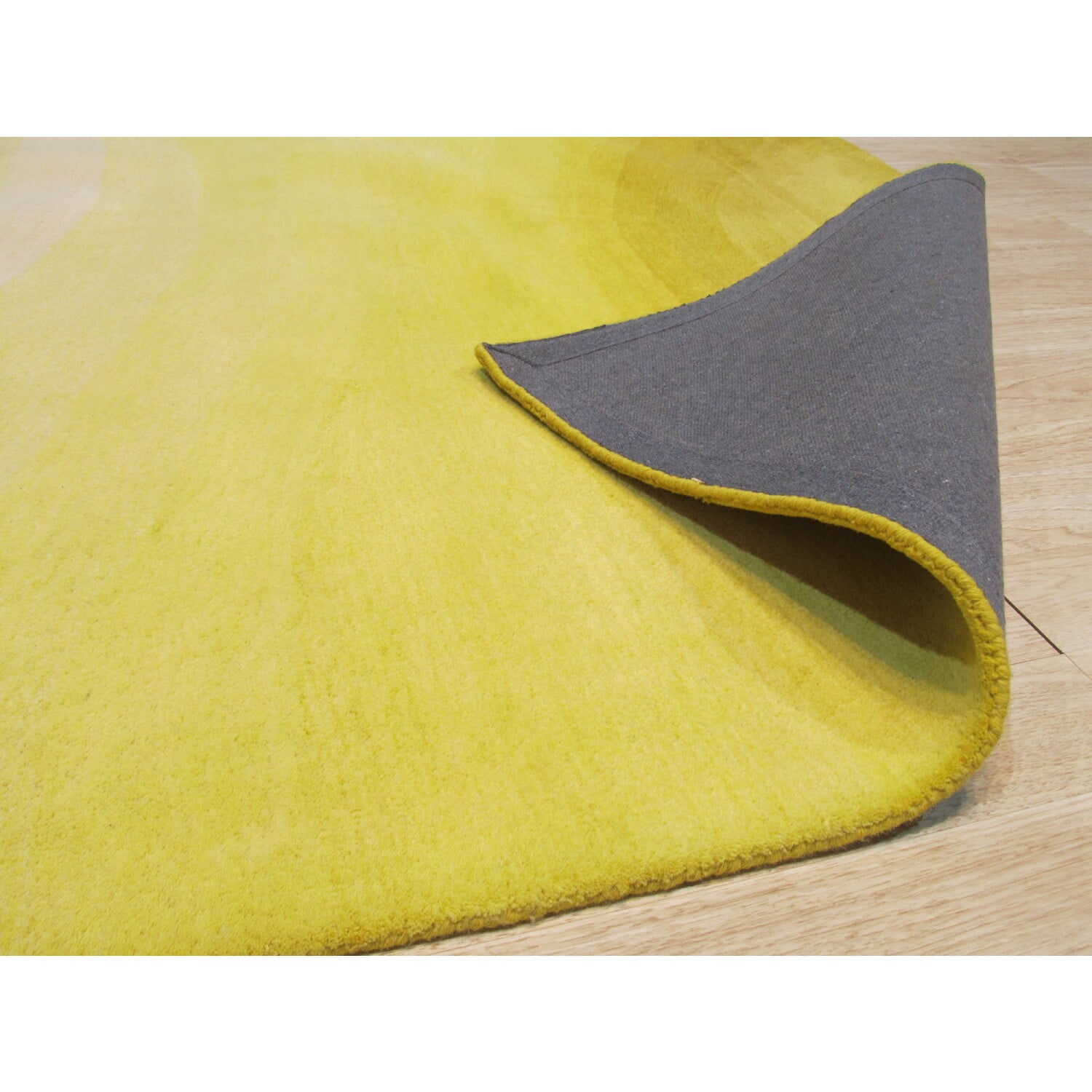 EORC T180YL4X4R Hand-Tufted Wool Desertland Rug 4' Round Yellow EORC T180YL4X4R Hand-Tufted Wool Desertland Rug 4' Round Yellow