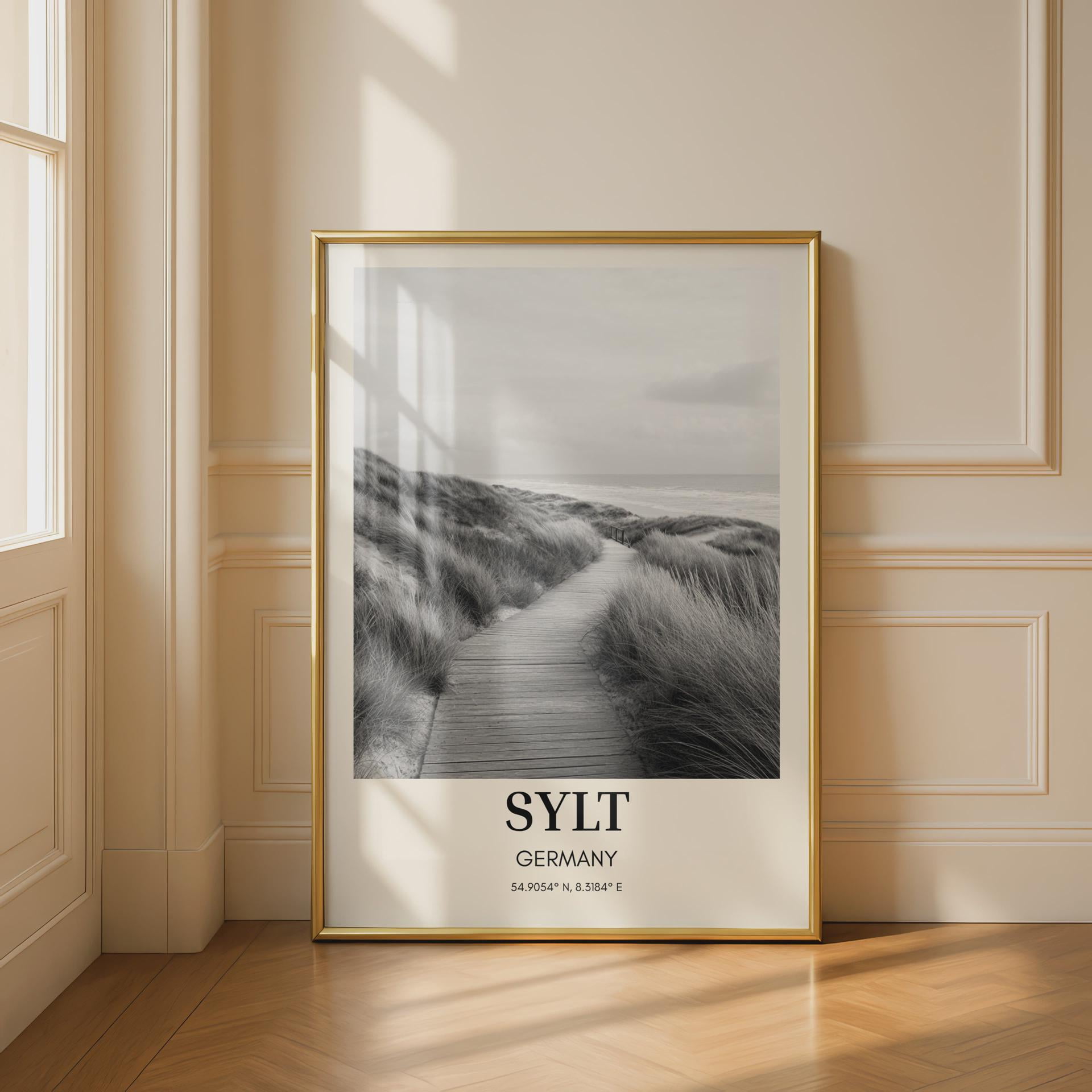 Sylt Germany Black And White Landscape Minimalist Wall Art Home Decor Office Wall Art