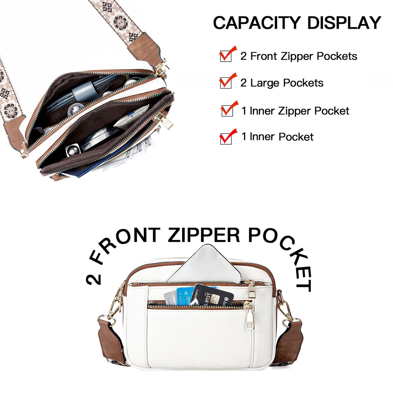 KAWELL 2025 Crossbody Bags for Women Purses Vegan Leather Shoulder Handbags