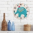 thumbnail image 7 of Dreamtimes Cartoon Elephant Wall Clock, 10 Inch Silent Non Ticking Round Clock Oil Painting Clock Easy to Read Clock for Living Room Bedroom Bathroom Home Decor, 7 of 7