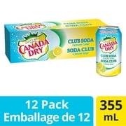 Canada Dry® Club Soda Lemon-Lime 355 mL Cans, 12 Pack