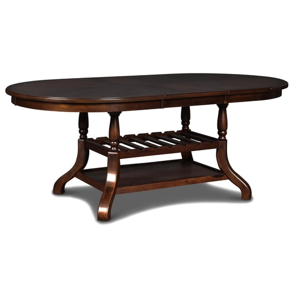 New Classic Furniture Bixby Contemporary Solid Wood Dining Table in Espresso