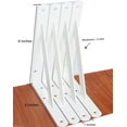 thumbnail image 2 of 16 Pack L8 x H 6" White Heavy Duty Shelf Brackets with Screws Metal Shelf Brackets Shelf Support Angle Brackets for Shelves L Brackets Heavy Duty Floating Shelf, 2 of 5