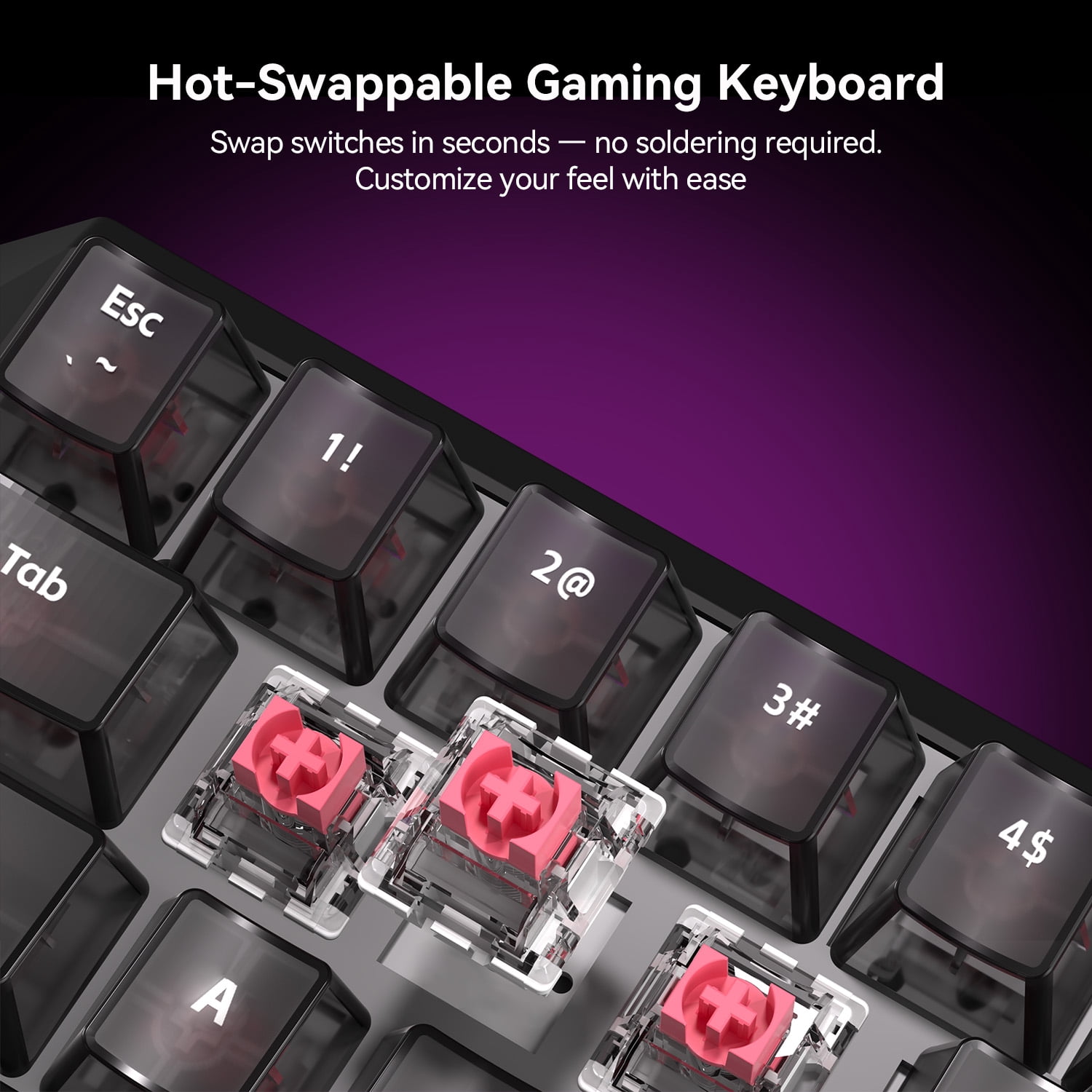 DarkBeacon Gaming Keyboard, 68 Keys Mechanical Keyboard with Hall Effect Magnetic Switch, RGB Backlit, 65 percent Wired Keyboard for PC Gamer