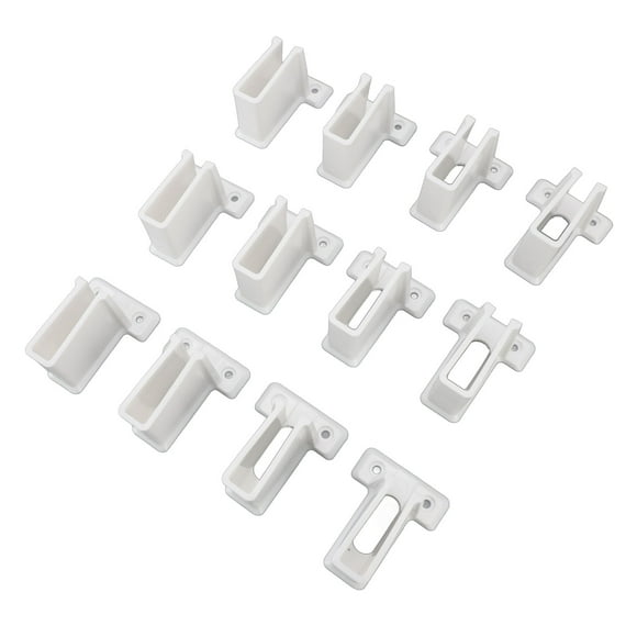 Wire Shelf End Support, 12 Pcs Wire Shelf End Bracket Practical White for Closet