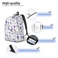 thumbnail image 4 of Yiaed Lavender Bicycle Print Backpack, Premium Laptop Backpack, Travel Backpack for Women, Lightweight Backpacks, Comfortable Back Pack-Small, 4 of 7