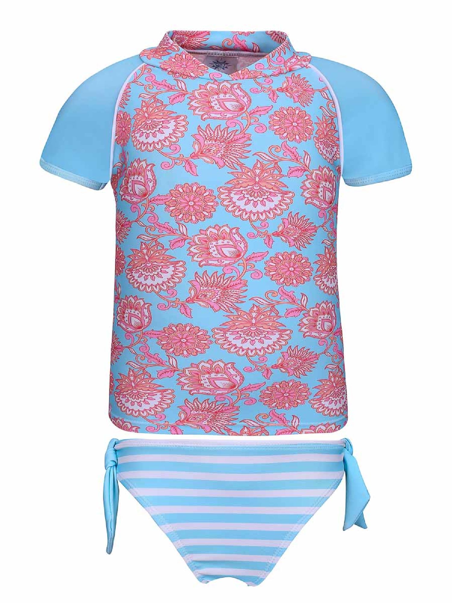 Sun Emporium Samsara Print Rash Guard Bikini Set Little Girls Walmart