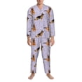 thumbnail image 3 of Uemuo German Shepherd Dog Pattern 2-Piece Loungewear Set - Men’s Soft Sleepwear, Cozy Winter PJs, Comfy Sleep Set-XX-Large, 3 of 7
