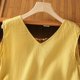 thumbnail image 5 of Camiseta de Cuello en V sin Mangas de Color Sólido para las Mujeres, Top Casual de Estiramiento Suave para Uso Diario Y Laboral, 5 of 8
