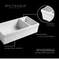 thumbnail image 2 of Whitehaus Collection WHQDB542-BISCUIT Quatro Alcove Sinks Biscuit, 2 of 7