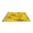 thumbnail image 2 of Ahgly Company Machine Washable Indoor Round Abstract Yellow Modern Area Rugs, 5' Round, 2 of 4