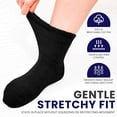 thumbnail image 4 of GERVRA Diabetic Socks for Men & Women – 9 Pack Non-Binding Extra Wide Top, Cotton Blend Crew Socks for Swollen Feet (9-11, Black), 4 of 6