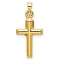 thumbnail image 2 of Auriga Fine Jewelry 14K Two-tone Gold Hollow Crucifix Cross Pendant for Women (L - 23mm, W - 11mm), 2 of 6
