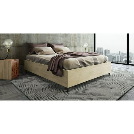 Midtown Platform - Midtown Concept Kansas Mid-Century Queen Platform Bed with Headboard