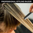 thumbnail image 6 of Hair Razors For Cutting Hair 6.89",Professional Hair Styling Thinning Texturizing Cutting Razor with Replacement Hair Razor Blades,Ideal for Salon/Home -11PCS Black, 6 of 12