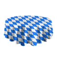 thumbnail image 5 of Blue White Checkerboard Checkered Pattern Round Tablecloth 60"x60",Wrinkle Wipeable Table Cloth for Kitchen Dining Room Picnic Patio Party, 5 of 6