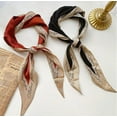 thumbnail image 3 of POINTERTECK Slim and Small Long Silk Scarf,Female Wild Spring and Autumn Tied, Bag Ribbon Wild Scarf Long Diamond Headdress Tie Hair Band For Woman and Girls-Black, 3 of 5