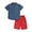 Blue & Red, variant on Jake's Vintage Toddler Boy Star Short Set, 2 Piece
