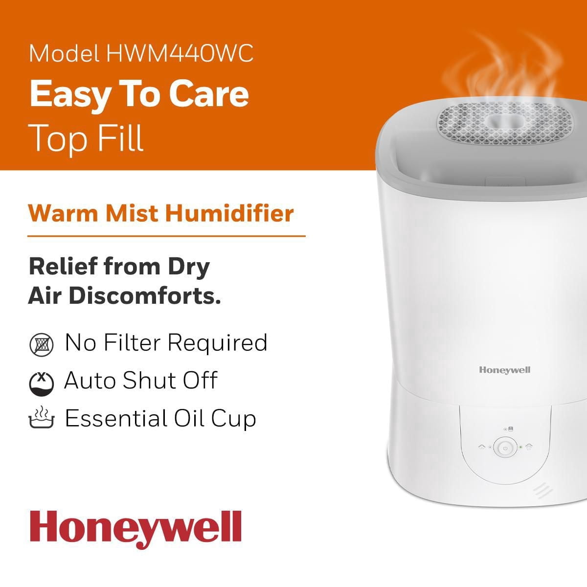 Honeywell HWM440WC Top Fill Warm Mist Humidifier
