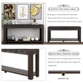 thumbnail image 4 of Solid Wood Console Table With 4 Drawers And 1 Bottom Shelf For Entryway, Hallway, Easy Assembly, 63 Inch Long Sofa Table ,Black, 4 of 9