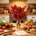 thumbnail image 5 of 2 Pack Artificial Maple Leaf Bouquet, Fall Harvest Thanksgiving Decor, Vase Filler Photography Props For Indoor Outdoor Gift, 5 of 6