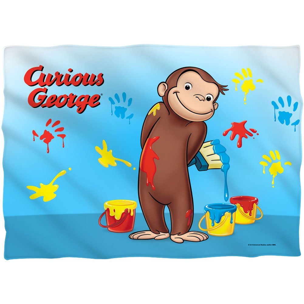 Curious Paint Pillow Case White One Size