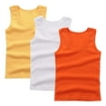 thumbnail image 2 of CYRBOKO Girls Tank Tops 2025, 3 Pack Cotton Crewneck Lightweight Sleeveless Undershirts Orange Size 13-14 T, 2 of 3