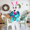 thumbnail image 5 of Alaiyaky Easter Bunny Costume Adult, Rabbit Costume with Vest Rabbit Bow Tie, Rabbit Onesie Costume for Easter Fancy Dress Costume, 5 of 12