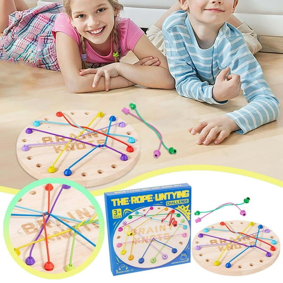 Riforla Cellulose Rope Untying Children's Educational Thinking Ability Parent Child Interactive Board Game Toys Education Blue