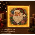 thumbnail image 2 of Santa Claus DIY Christmas Pearl Painting Light Up Wall Art, Lightweight Stretched Canvas with Sparkling 3D Pearl Texture, Cozy Warm Glowing Art for Home and Fireplace Decor, 2 of 4