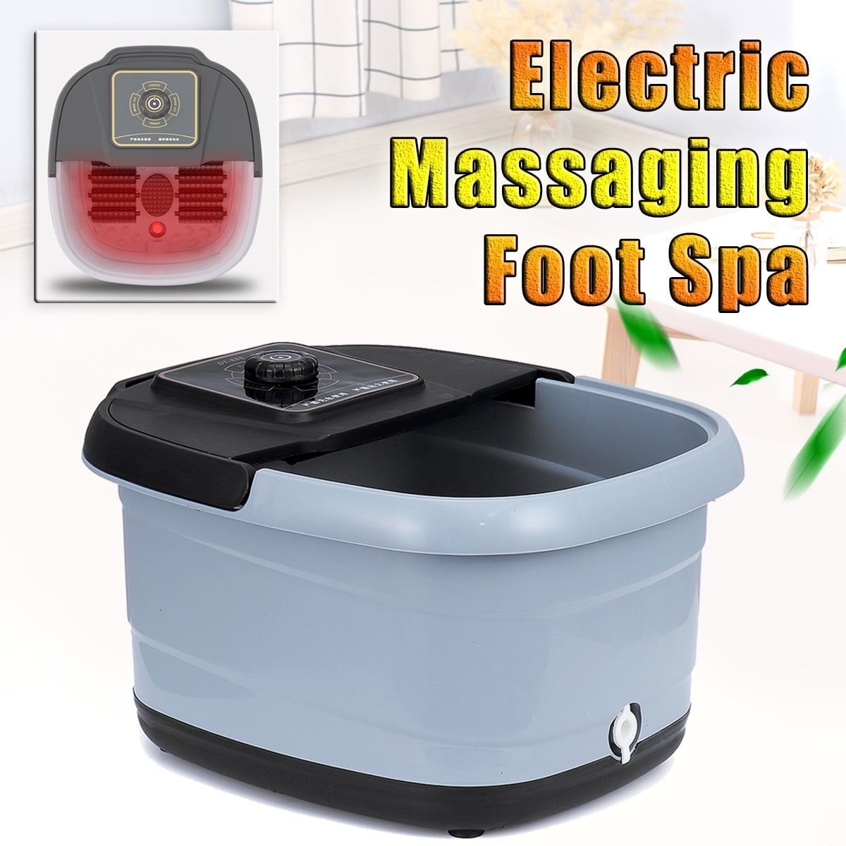 Electric Massaging Foot Spa Basin Home Pedicure Heated Electric Foot