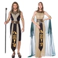 thumbnail image 2 of Disfraces de Halloween Antiguo Egipto faraón egipcio rey emperatriz Cleopatra reina disfraz Cosplay ropa para hombres y mujeresfemeninoMETRO Deng Xun unisex, 2 of 2
