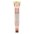 thumbnail image 3 of Three-Stone Engagement Ring for Women - 2.33ct Natural Citrine in 14K Rose Gold Promise Ring, 3 of 6