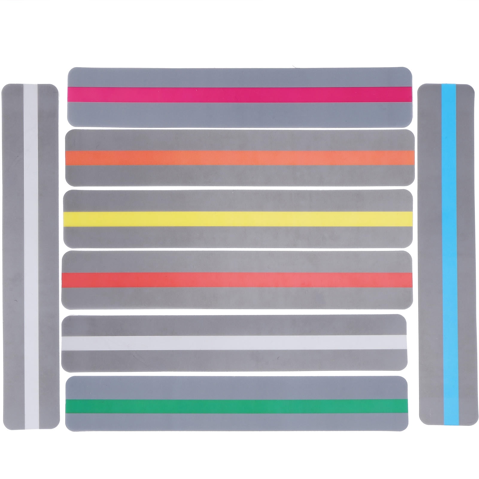 LAZIOEGR 8‑Pack Guided Reading Strips – Color‑Coded PVC Overlays, Bright Transparent Highlights, Small Bookmark Tool for Kids & Beginners