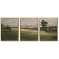 thumbnail image 6 of Vintage 11x14in3pcs Natural Framed Landscape Wall Art The Vast Grassland Retro Classic Paints Rustic Farmhouse Bathroom Office Decor, 6 of 8