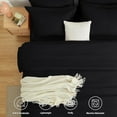 thumbnail image 2 of Full Comforter Set Black, 7 Pieces Bed in a Bag Soft Bedding Comforter Set with Sheets, All Season Boho 7PC Bed Sets with Comforter, Fitted Sheets, Flat Sheets, Pillow Shams and Pillowcases, 2 of 17